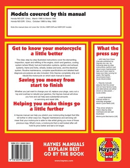 Бумажная книга «Honda NS125 (86 - 93)», автор Haynes Publishing - фото №2 - миниатюра