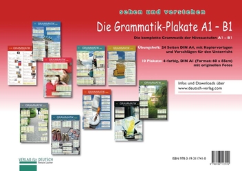 Паперова книга «Die Grammatik-Plakate A1–B1. Übungsheft und 10 Plakate», автор Ренате Люшер - фото №1 - мініатюра