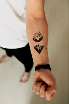 «Тимчасове тату Tattooshka Світанок у горах (RC-542)», бренда Tattooshka - фото №3 - миниатюра