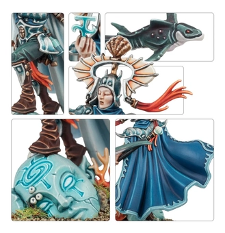 «Набор для сборки миниатюры Games Workshop Warhammer Age of Sigmar Idoneth Deepkin: Isharann Tidecaster (99070219006)», бренда Games Workshop - фото №4 - миниатюра