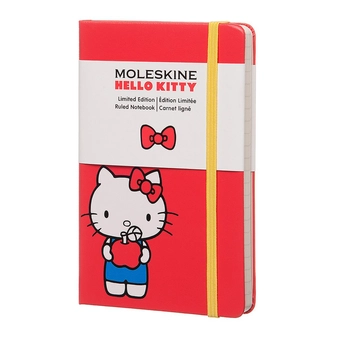  «Записная книжка Moleskine Hello Kitty Pocket в линию красная (LEHK02MM710)», бренда Moleskine - фото №2 - миниатюра