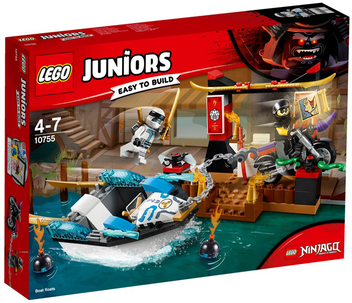  «Конструктор LEGO Juniors Преследование на лодке Зейна 131 деталь (10755)», бренда LEGO - фото №1 - миниатюра