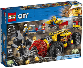  «Конструктор LEGO City Тяжелый горный бур 294 детали (60186)», бренда LEGO - фото №1 - миниатюра