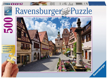  «Пазл Ravensburger Ротенбург-об-дер-Таубер, Бавария 500 элементов (RSV-136070)», бренда Ravensburger - фото №1 - миниатюра
