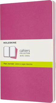  «Набор тетрадей Moleskine Cahier нелинованный Кинетический розовый 3 шт (CH018D17)», бренда Moleskine - фото №1 - миниатюра