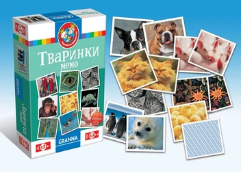  «Настольная игра Granna Мемо Животные (82319)», бренда Granna - фото №2 - миниатюра