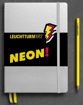 «Блокнот Leuchtturm1917 Neon! Точка Серебро/Желтый (361389)», бренда Leuchtturm1917 - фото №1 - миниатюра