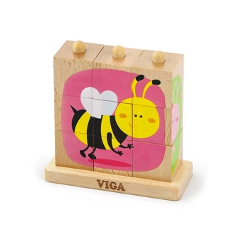  «Пазл-пирамидка Viga Toys Насекомые (50158)», бренда Viga Toys - фото №2 - миниатюра