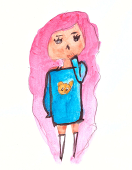  «Худи утепленное Handcrafts by orphans Девушка в розовом настроении S», бренда Handcrafts by Orphans - фото №6 - миниатюра
