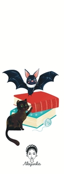 «Закладка для книги «Кажан та Кошеня. Перед сном» (ЛК000000041)», бренду Люцинка - фото №2 - мініатюра