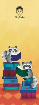 «Закладка для книги «Єноти. Читання» (ЛК000000091)», бренда Люцинка - фото №2 - миниатюра