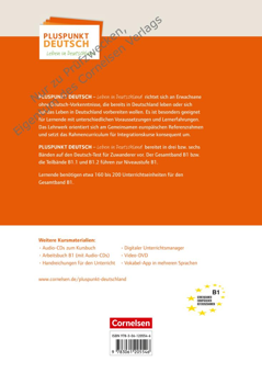 Паперова книга «Pluspunkt Deutsch - Leben in Deutschland. Allgemeine Ausgabe B1: Gesamtband. Kursbuch mit interaktiven Übungen auf scook.de Mit Video-DVD», авторів Йоахім Шот, Гюнтер Вейман - фото №2 - мініатюра