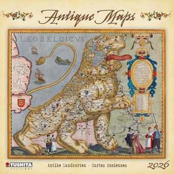 Бумажная книга «Antique Maps 2026» - фото №1 - миниатюра