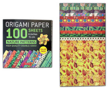 Бумажная книга «Origami Paper. 100 sheets. Nature Patterns. 15 cm» - фото №4 - миниатюра