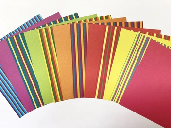Бумажная книга «Origami Paper. 300 sheets. Stripes and Solids. 10 cm» - фото №2 - миниатюра