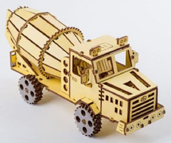  «Пазл 3D ekoGOODS Вантажівка КрАЗ Бетономішалка (19871995)», бренду ekoGOODS - фото №2 - мініатюра