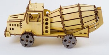  «Пазл 3D ekoGOODS Вантажівка КрАЗ Бетономішалка (19871995)», бренду ekoGOODS - фото №4 - мініатюра