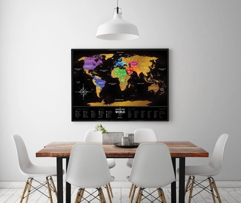 «Скретч-карта мира 1DEA.me Travel Map Black World (BW)», бренда 1DEA.me - фото №6 - миниатюра