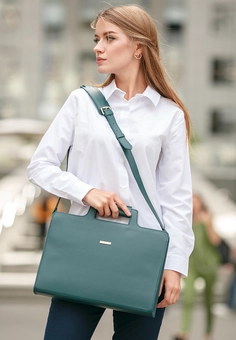 «Сумка для ноутбука и документов BlankNote Малахит (BN-BAG-36-malachite)», бренда BlankNote - фото №7 - миниатюра
