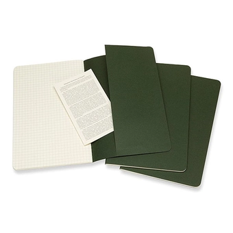  «Блокнот средний Moleskine Cahier зеленый 3 шт (CH017K15)», бренда Moleskine - фото №5 - миниатюра