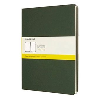 «Блокнот большой Moleskine Cahier зеленый 3 шт (CH021K15)», бренда Moleskine - фото №2 - миниатюра
