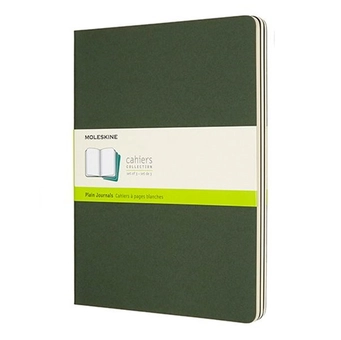  «Блокнот большой Moleskine Cahier зеленый 3 шт (CH023K15)», бренда Moleskine - фото №2 - миниатюра