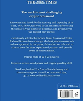Бумажная книга «The Times Jumbo Cryptic Crossword Book 13 : 50 World-Famous Crossword Puzzles», автор Ричард Браун - фото №2 - миниатюра