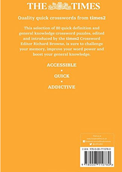 Бумажная книга «The Times Quick Crossword Book 1 : 80 World-Famous Crossword Puzzles from the Times2» - фото №2 - миниатюра