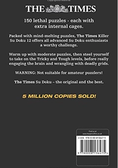 Бумажная книга «The Times Killer Su Doku Book 12 : 150 Challenging Puzzles from the Times» - фото №2 - миниатюра