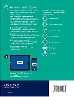 Бумажная книга «Bond 11+: English and Verbal Reasoning: Assessment Papers for the CEM 11+ tests : 9-10 years», автор Мишельджой Хьюз - фото №2 - миниатюра