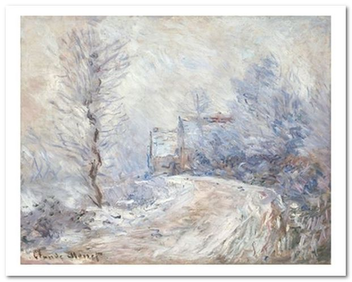  «Открытка Claude Monet - The Entrance to Giverny under the Snow (CM11)», бренда Artistic Card - фото №1 - миниатюра