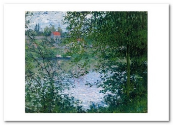 «Открытка Claude Monet - A View Through the Trees of La Grande Jatte Island (CM122)», бренда Artistic Card - фото №1 - миниатюра