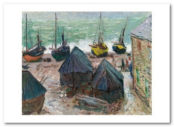  «Открытка Claude Monet - Boats on the Beach at Étretat (CM146)», бренда Artistic Card - фото №1 - миниатюра