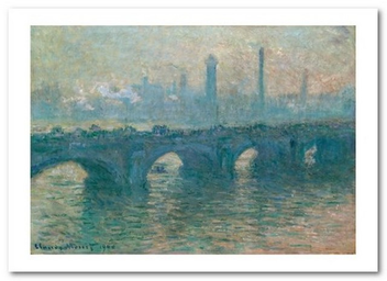 «Открытка Claude Monet - Waterloo Bridge, Gray Weather (CM158)», бренда Artistic Card - фото №1 - миниатюра