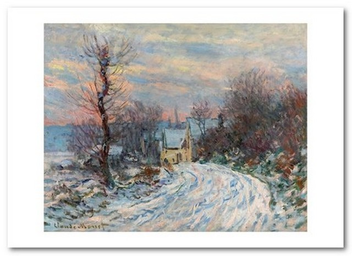  «Открытка Claude Monet - Coming into Giverny in Winter (CM163)», бренда Artistic Card - фото №1 - миниатюра