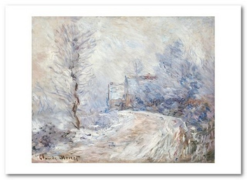 «Открытка Claude Monet - The Entrance to Giverny Under the Snow (CM169)», бренда Artistic Card - фото №1 - миниатюра