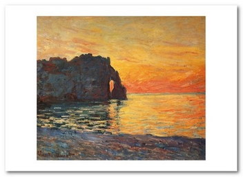  «Открытка Claude Monet - Etretat, Cliff of d`Aval, Sunset (CM176)», бренда Artistic Card - фото №1 - миниатюра