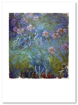 «Открытка Claude Monet - Agapanthus (CM180)», бренда Artistic Card - фото №1 - миниатюра