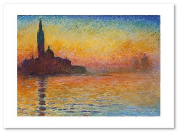 «Открытка Claude Monet - San Giorgio Maggiore at Dusk (CM182)», бренда Artistic Card - фото №1 - миниатюра