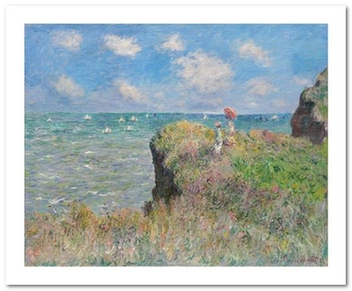 «Открытка Claude Monet - Cliff Walk at Pourville (CM21)», бренда Artistic Card - фото №1 - миниатюра