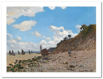 «Открытка Claude Monet - The Beach at Honfleur (CM34)», бренда Artistic Card - фото №1 - миниатюра