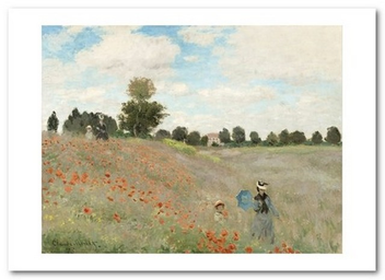 «Открытка Claude Monet - Poppy Field (CM79)», бренда Artistic Card - фото №1 - миниатюра