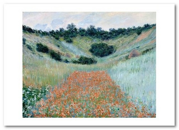  «Открытка Claude Monet - Poppy Field in a Hollow near Giverny (CM80)», бренда Artistic Card - фото №1 - миниатюра