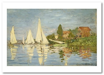 «Открытка Claude Monet - Regattas at Argenteuil (CM81)», бренда Artistic Card - фото №1 - миниатюра