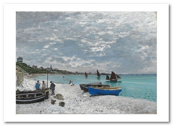  «Открытка Claude Monet - The Beach at Sainte-Adresse (CM90)», бренда Artistic Card - фото №1 - миниатюра