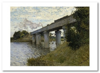  «Открытка Claude Monet - The Railroad Bridge in Argenteuil (CM96)», бренда Artistic Card - фото №1 - миниатюра