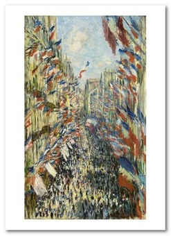 «Открытка Claude Monet - The Rue Montorgueil in Paris. Celebration of June 30 (CM98)», бренда Artistic Card - фото №1 - миниатюра