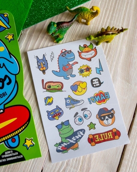  «Тимчасові тату для молодших хлопців. Tattoos. Динозаврик (10100698У)», бренда Ranok-Creative - фото №7 - миниатюра