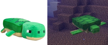  «Мягкая игрушка JINX Minecraft Happy Explorer Sea Turtle Plush (JINX-8982)», бренда JINX - фото №4 - миниатюра