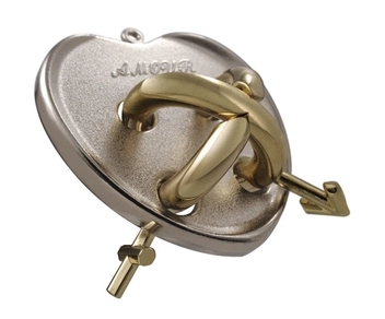  «Металлическая головоломка Hanayama Huzzle Amour 5 Любовь (515082)», бренда Hanayama - фото №4 - миниатюра